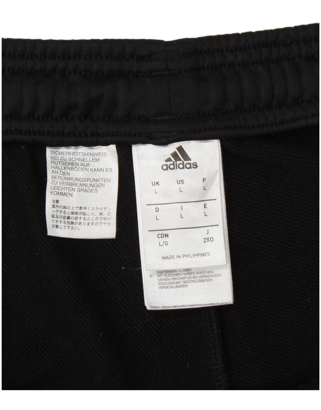 Pantalones de chándal ADIDAS para hombre, talla grande, poliéster negro