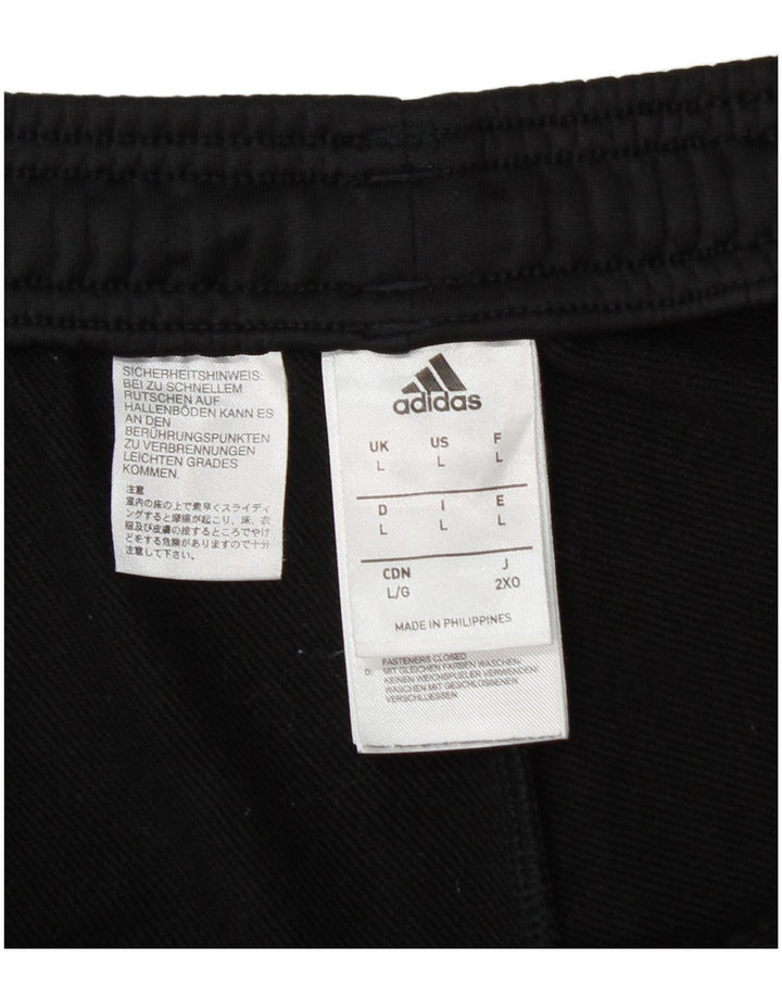Pantalones de chándal ADIDAS para hombre, talla grande, poliéster negro