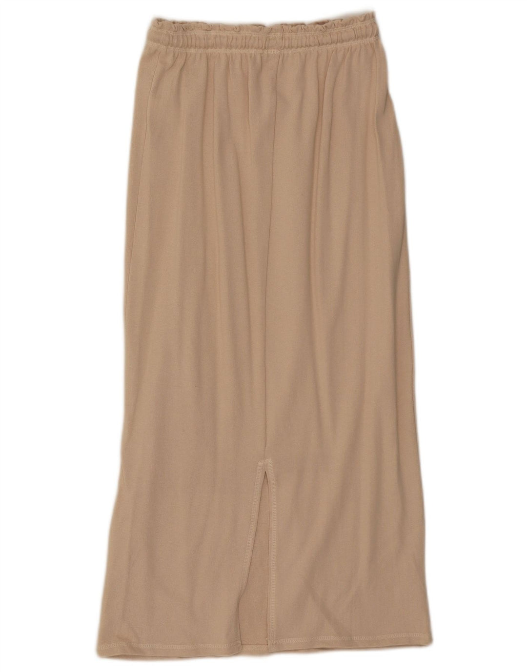 Zara Mujer Falda Midi Pequeña W26 Algodón Beige