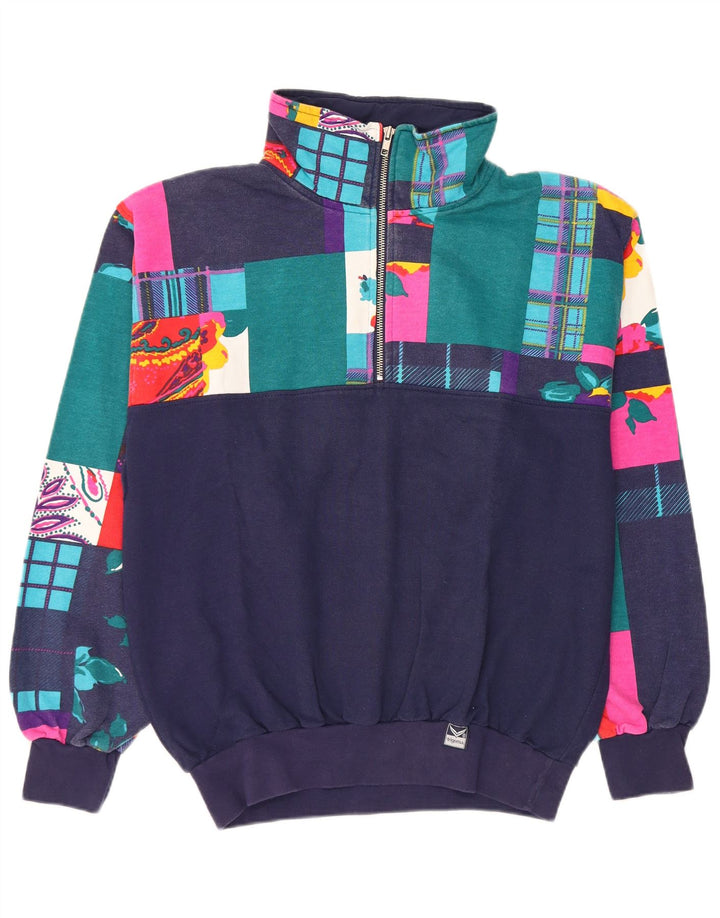 TRIGEMA Chándal completo para mujer UK 40 Mediano Azul marino Patchwork Algodón