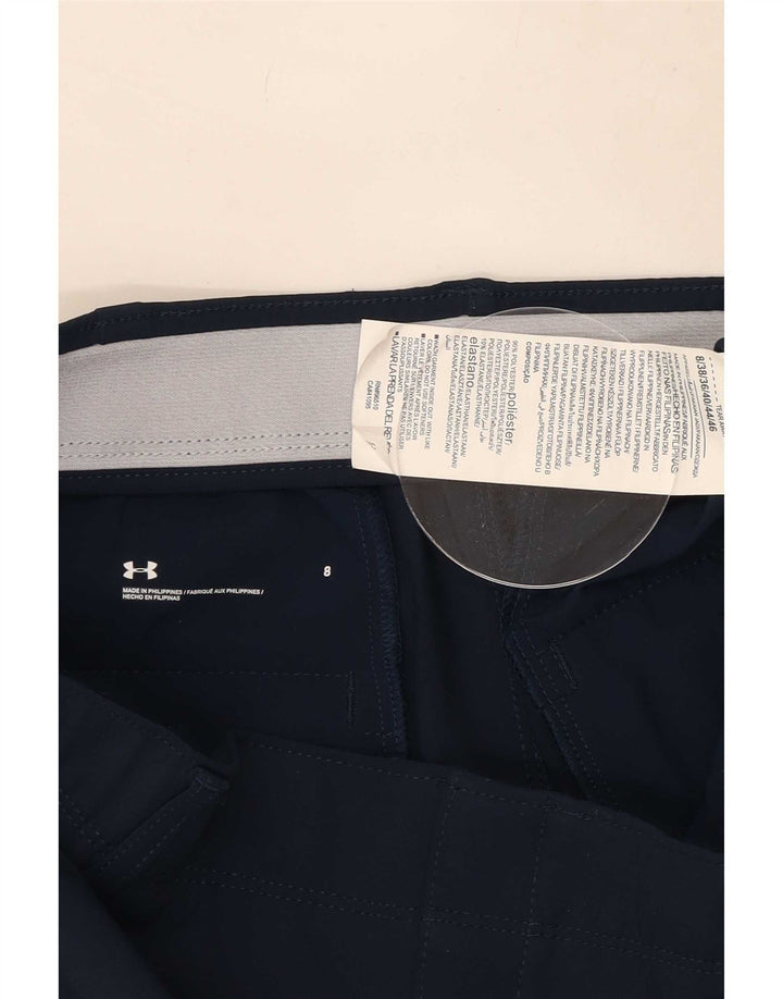 Under Armour Pantalones cortos chinos para mujer US 8 Medium W28 Poliéster azul marino