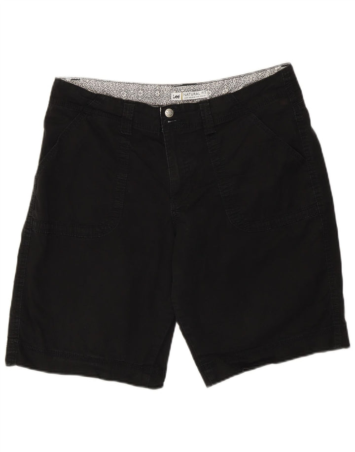 Lee pantalones cortos chinos de ajuste natural para mujer US 12 grande W34 algodón negro