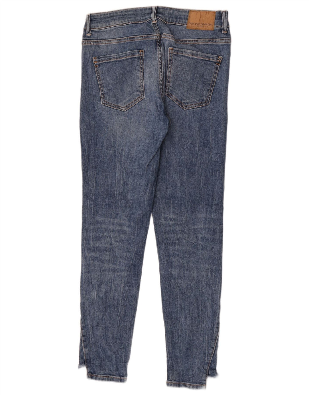 Zara Vaqueros Slim para Mujer EU 38 Small W28 L28 Azul