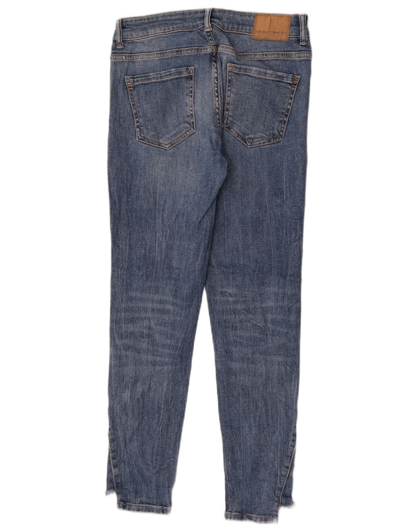 Zara Vaqueros Slim para Mujer EU 38 Small W28 L28 Azul