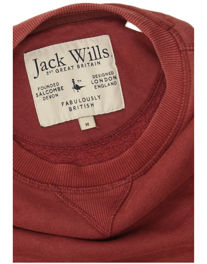Jack Wills Hombre Sudadera Jumper Medium Borgoña Algodón