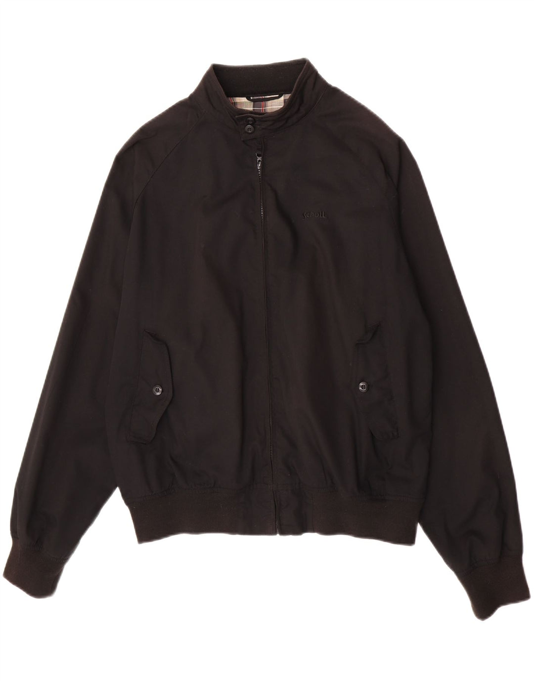 Schott Chaqueta Bomber para Hombre UK 40 Grande Poliéster Negro