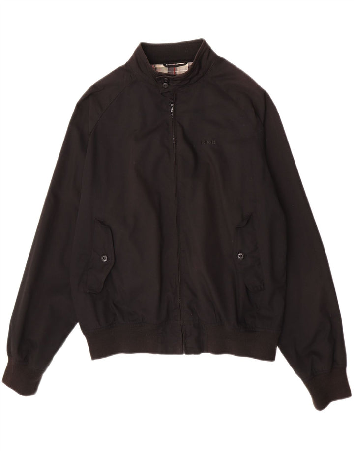 Schott Chaqueta Bomber para Hombre UK 40 Grande Poliéster Negro