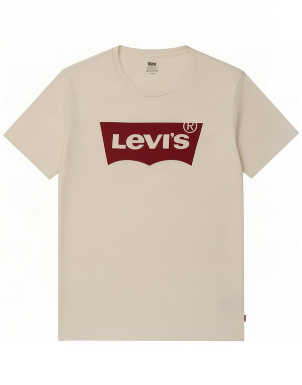 Levi's Hombre Camiseta Gráfica Top XL Algodón Blanco