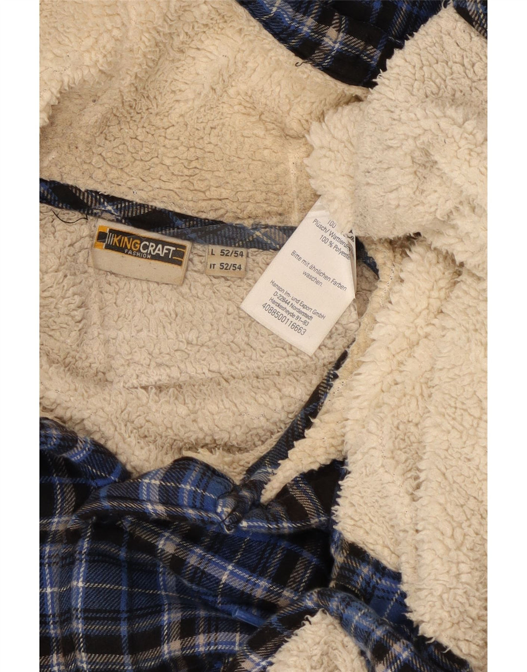 KINGCRAFT Camisa de franela de leñador con capucha para hombre IT 52/54 Large Blue Check