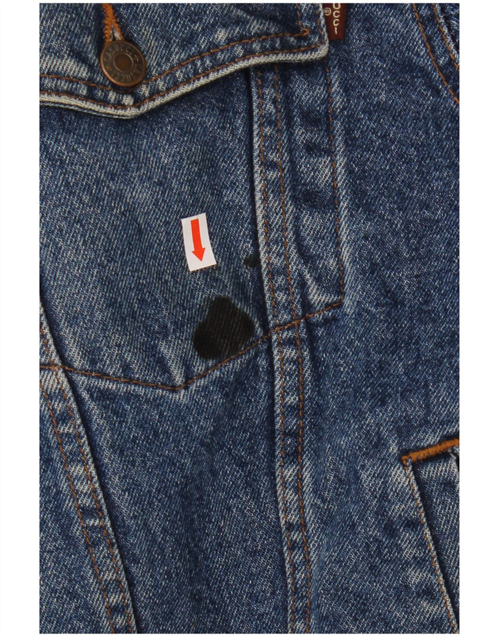 CASUCCI Chaqueta vaquera Sherpa para hombre UK 38 Algodón azul medio
