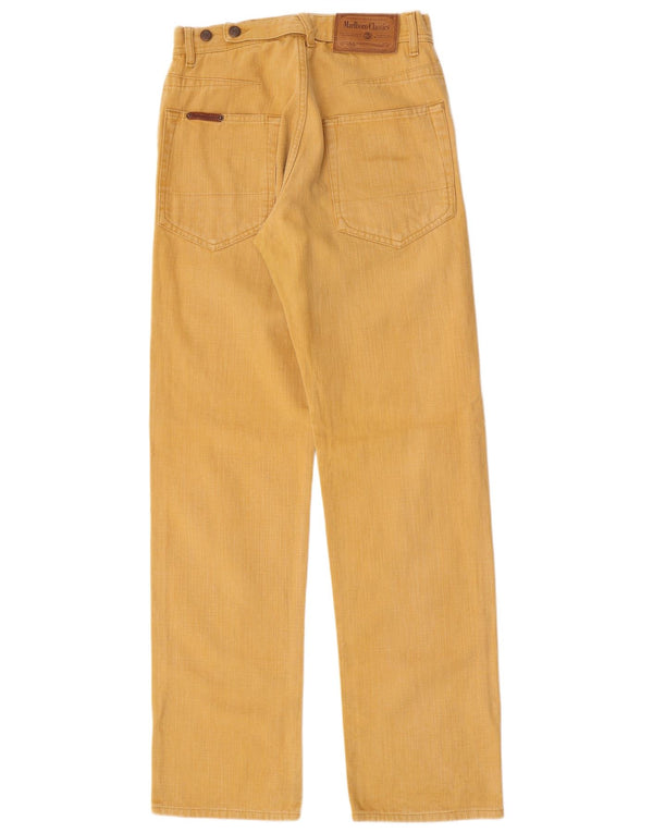 Marlboro Classics Pantalones Casuales Rectos Para Mujer W29 L34 Algodón Amarillo