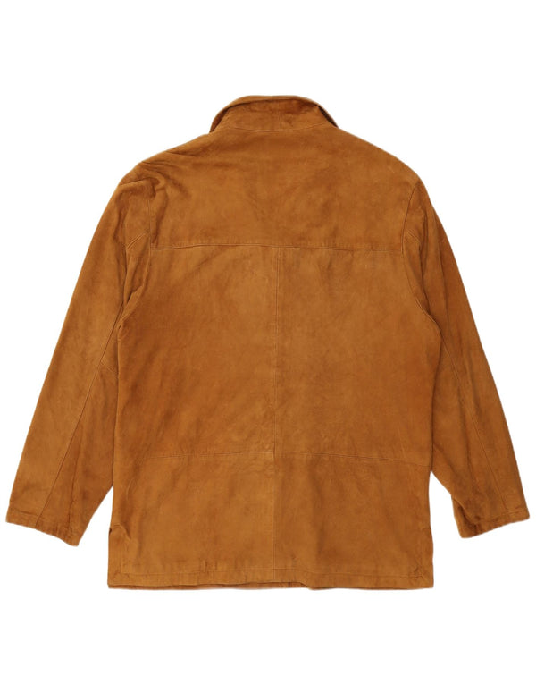 ZARRO Chaqueta de ante para mujer IT 46 Large Beige Leather