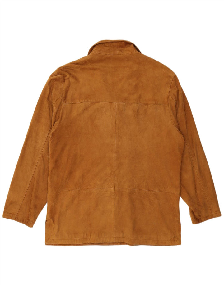ZARRO Chaqueta de ante para mujer IT 46 Large Beige Leather