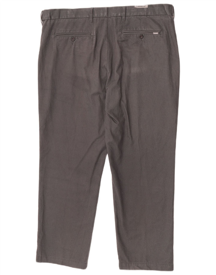 Marks & Spencer Pantalones de traje de corte regular para hombre W42 L29 gris a rayas