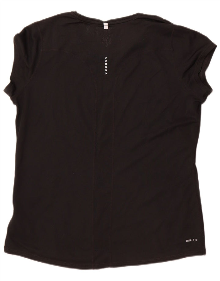 Nike Dri Fit Camiseta para Mujer UK 40 XL Poliéster Negro