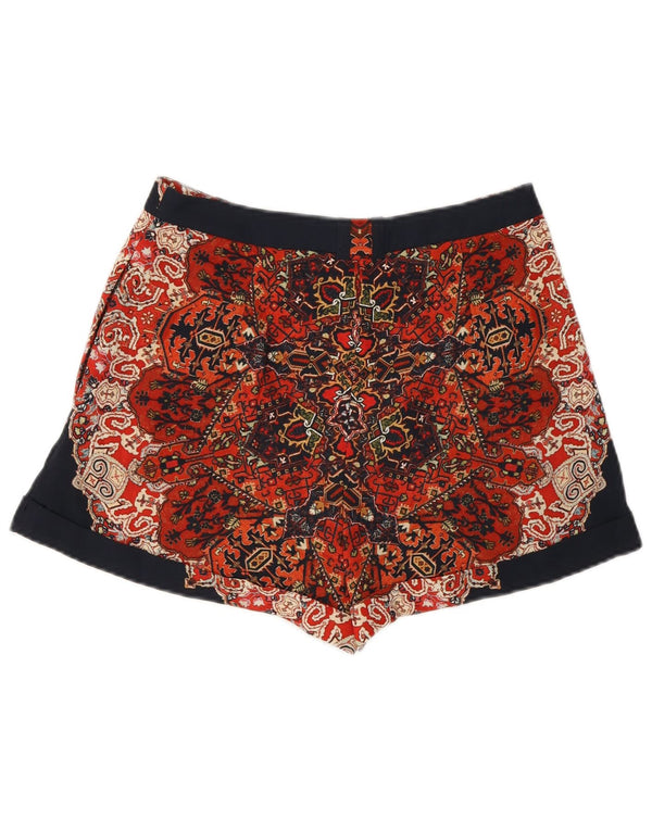 Topshop Pantalones cortos casuales para mujer UK 8 Small W26 Poliéster de cachemira multicolor