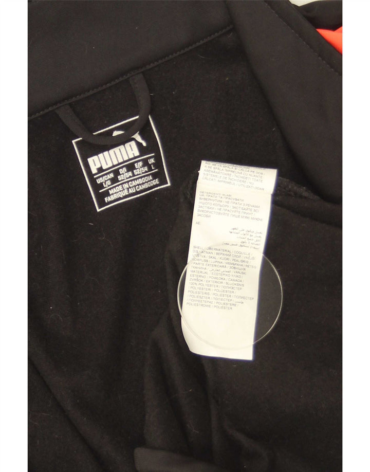 Puma Hombre Chándal Top Chaqueta Grande Negro Colorblock Poliéster