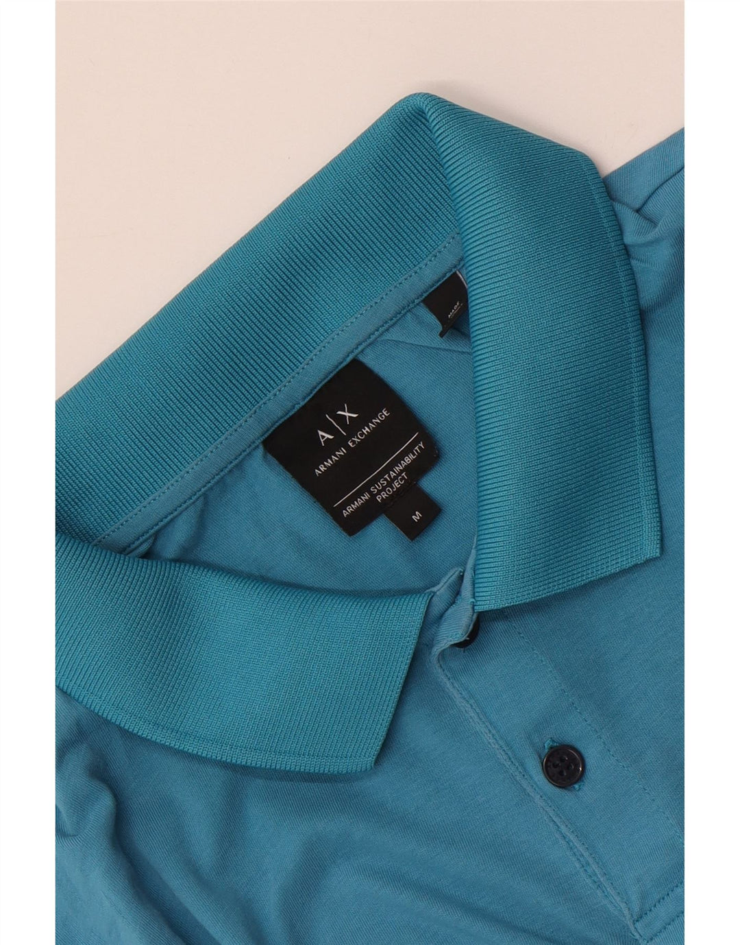 Armani Exchange Polo Hombre Azul Medio