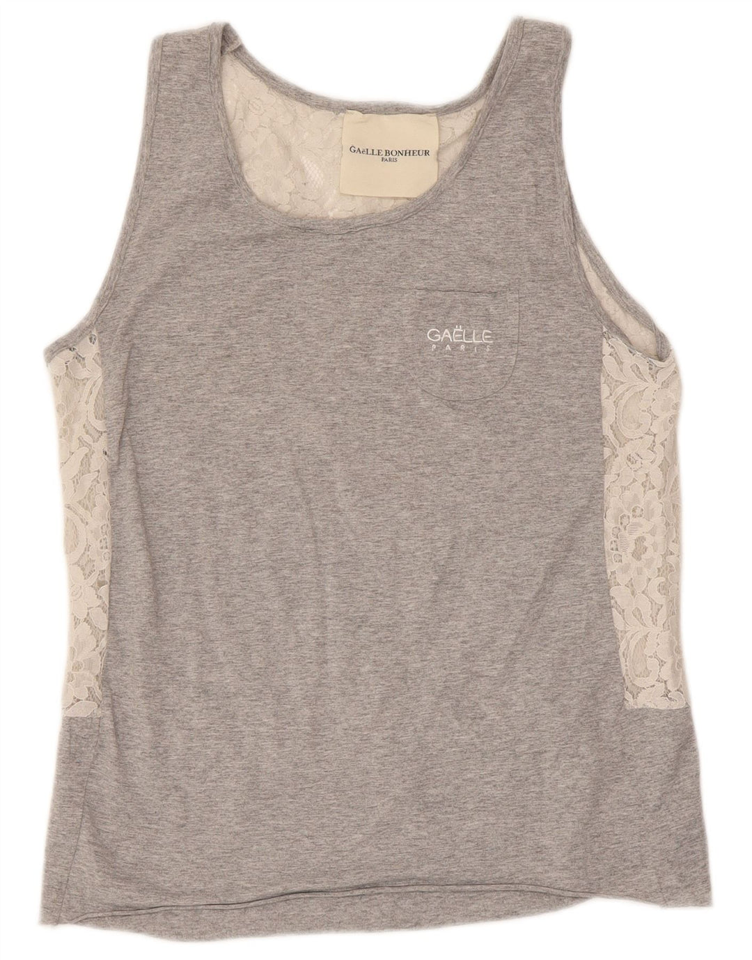 Gaelle Chaleco de gran tamaño para mujer US 1 2XS Algodón moteado gris
