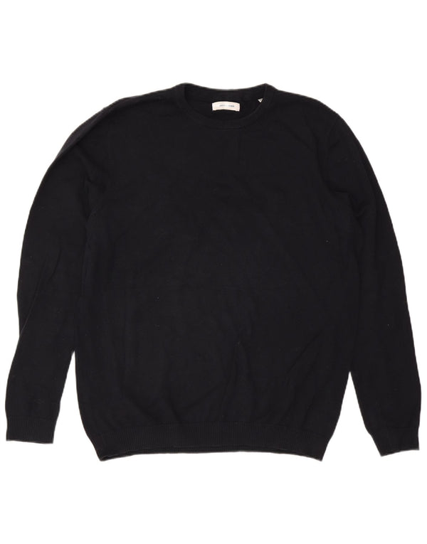 Jack & Jones Hombre Crew Neck Jumper Sweater XL Azul Marino Algodón