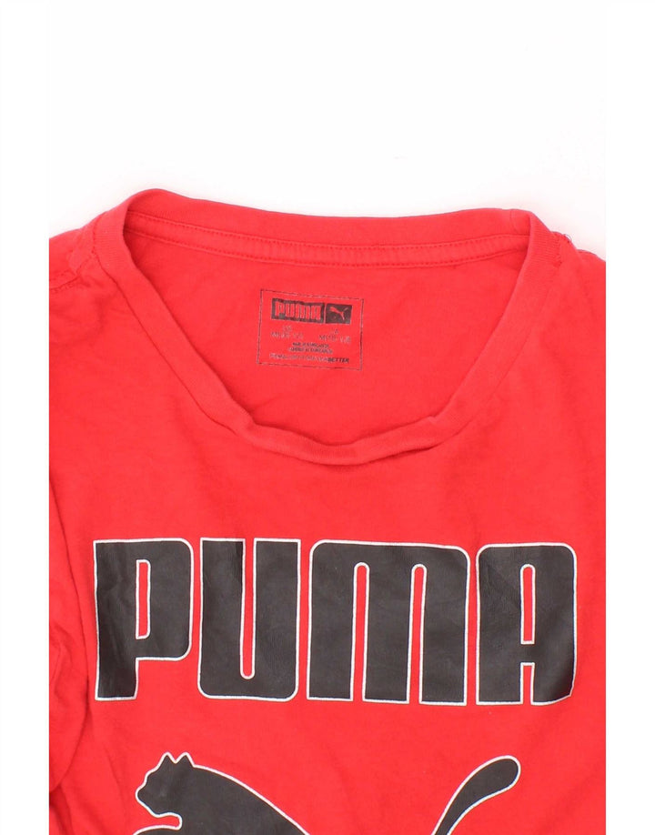 Puma Camiseta gráfica para niño 10-11 años Mediano Rojo