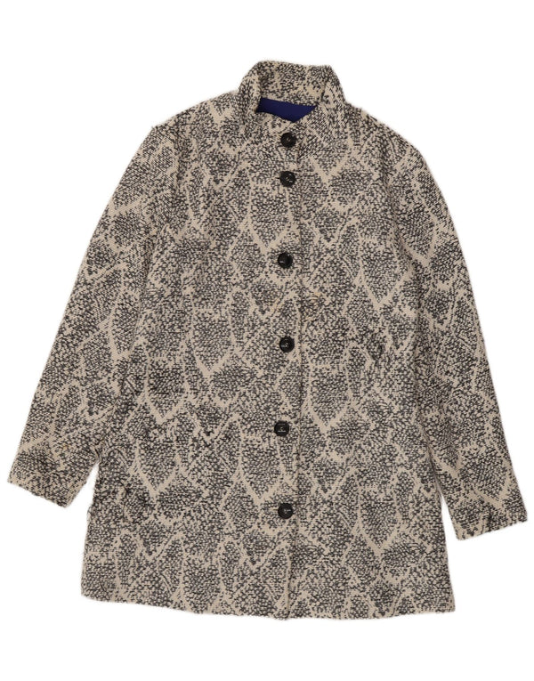 Abrigo Desigual Mujer Estampado Abstracto EU 44 XL Algodón Blanco