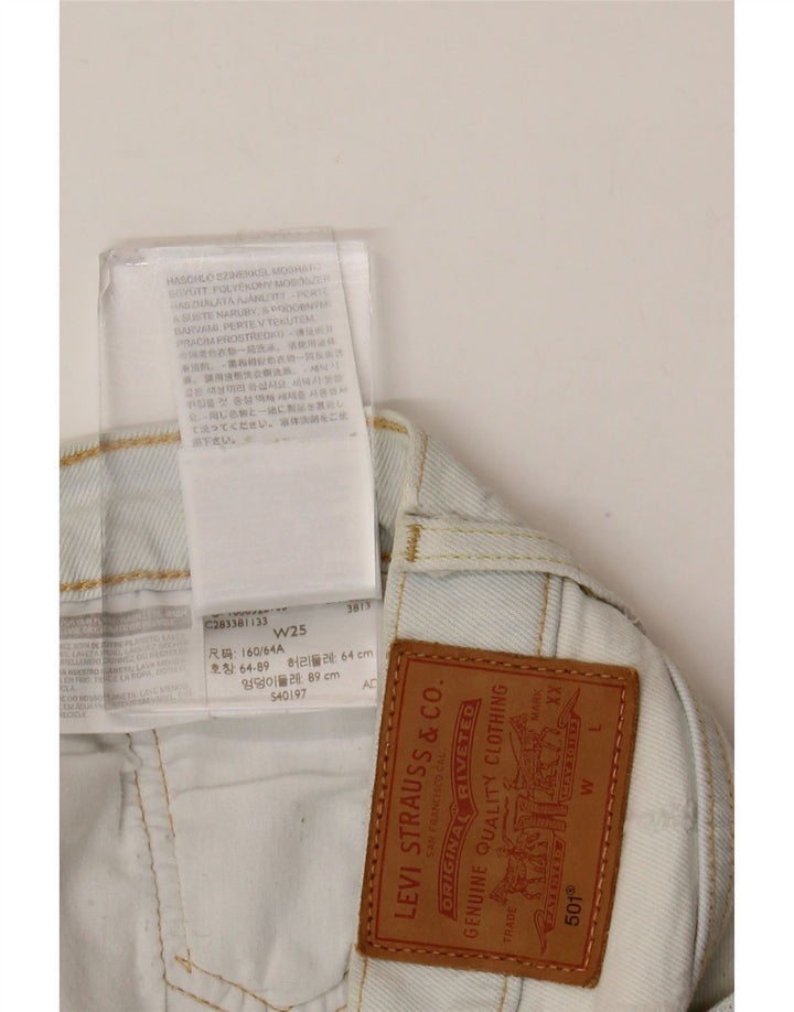 Levi's Mujer 501 Shorts Vaqueros W25 XS Algodón Azul