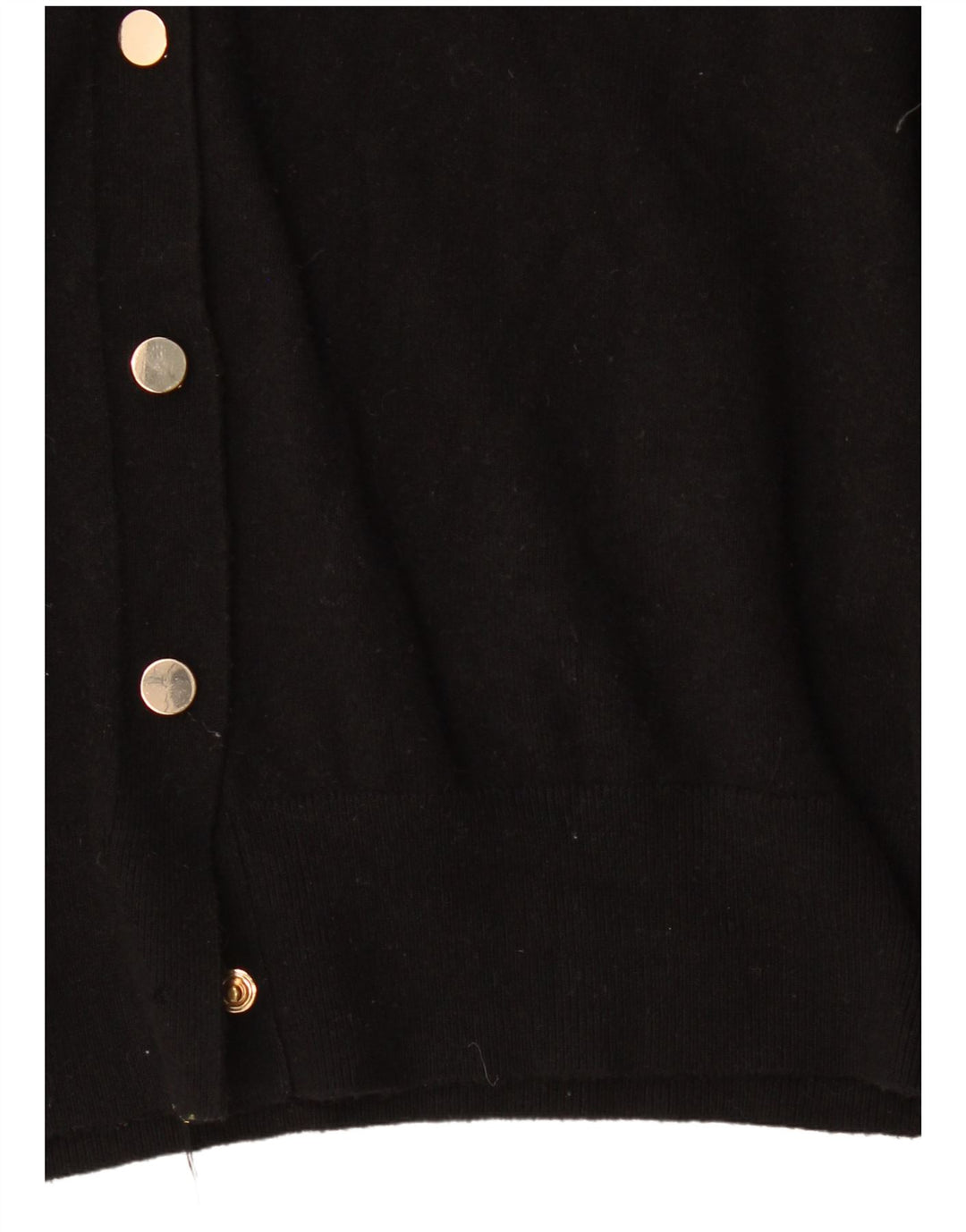 Zara Mujer Cárdigan Suéter UK 10 Small Viscosa Negra