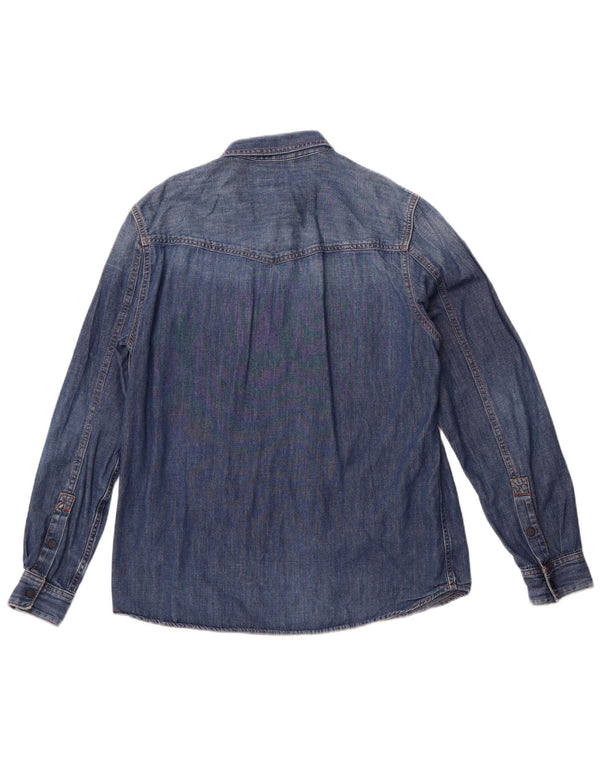 Timberland Camisa vaquera slim fit para hombre Algodón azul grande