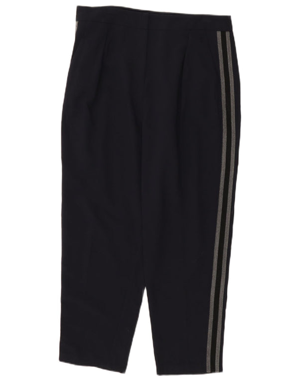 Topshop Pantalones cortos de cintura alta para mujer UK 12 Medium W32 L23 Azul marino