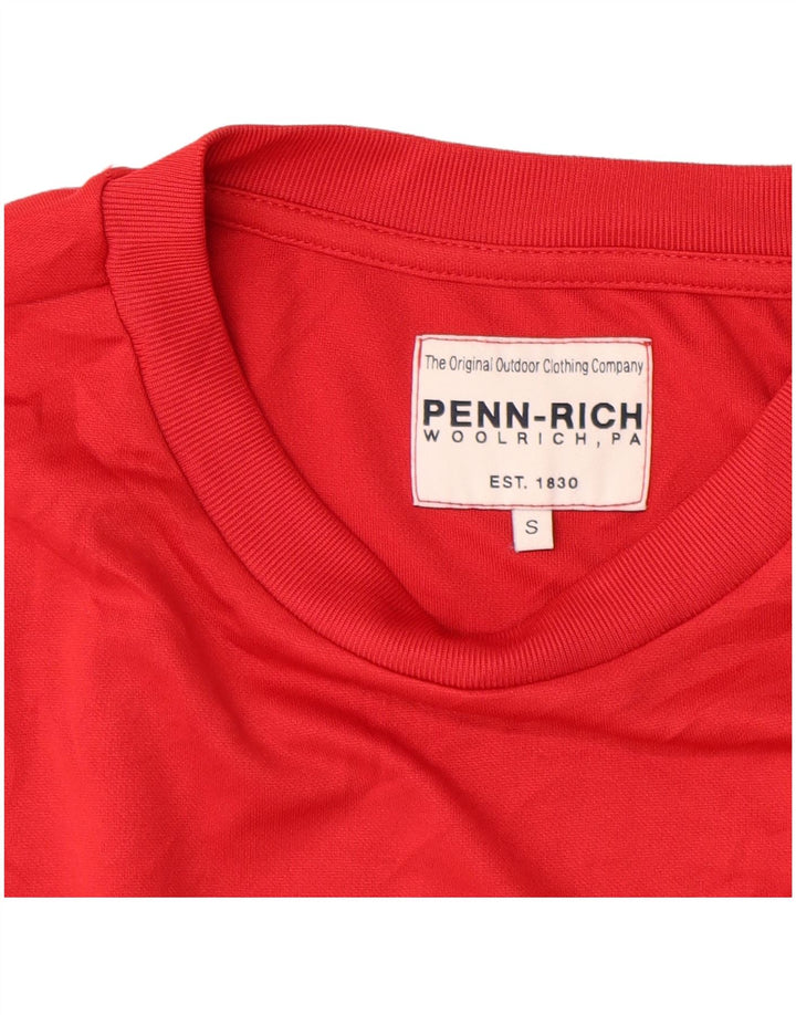 PENN-RICH Camiseta para mujer Top UK 10 Small Red Poliéster