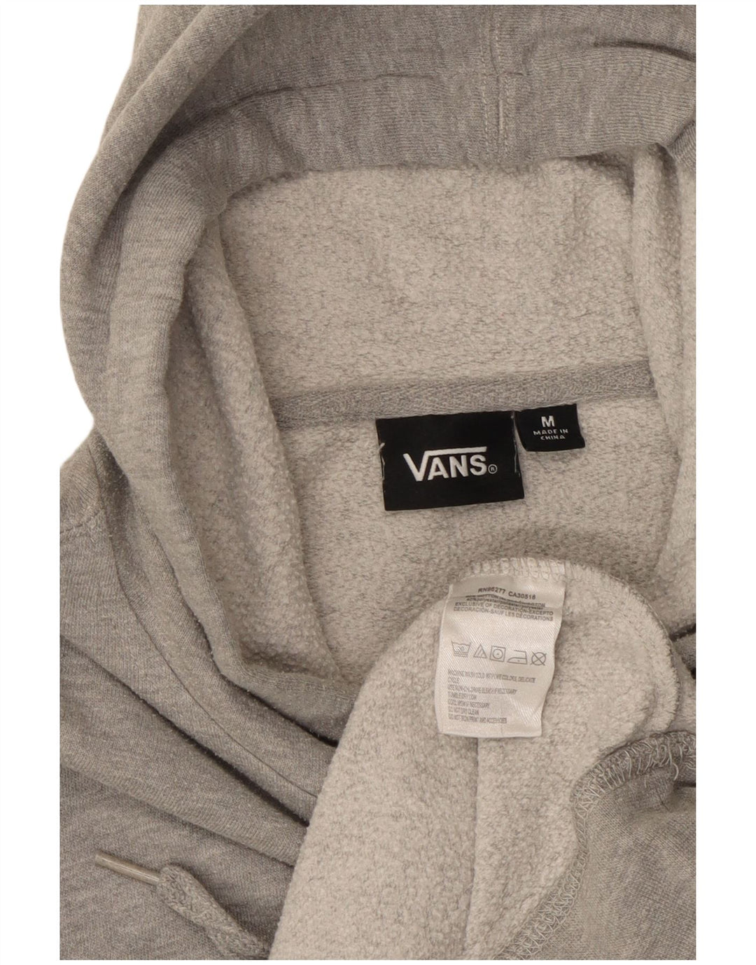 VANS Hombre Sudadera con capucha gráfica Jersey de algodón gris medio