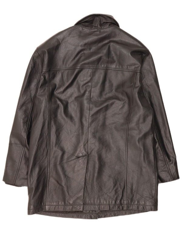 Orfatti Abrigo de cuero para hombre IT 52 XL Cuero negro