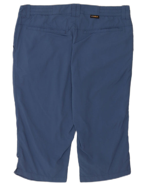 Jack Wolfskin Pantalones cortos chinos para mujer UK 12 Medium W32 Poliamida azul