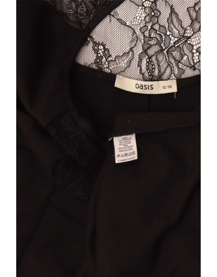Oasis Vestido tubo para mujer UK 42 Mediano Poliéster negro