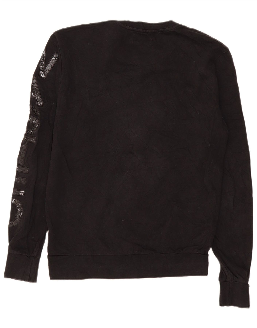 Zara Hombre Sudadera Gráfica Jumper Medium Negro Poliéster