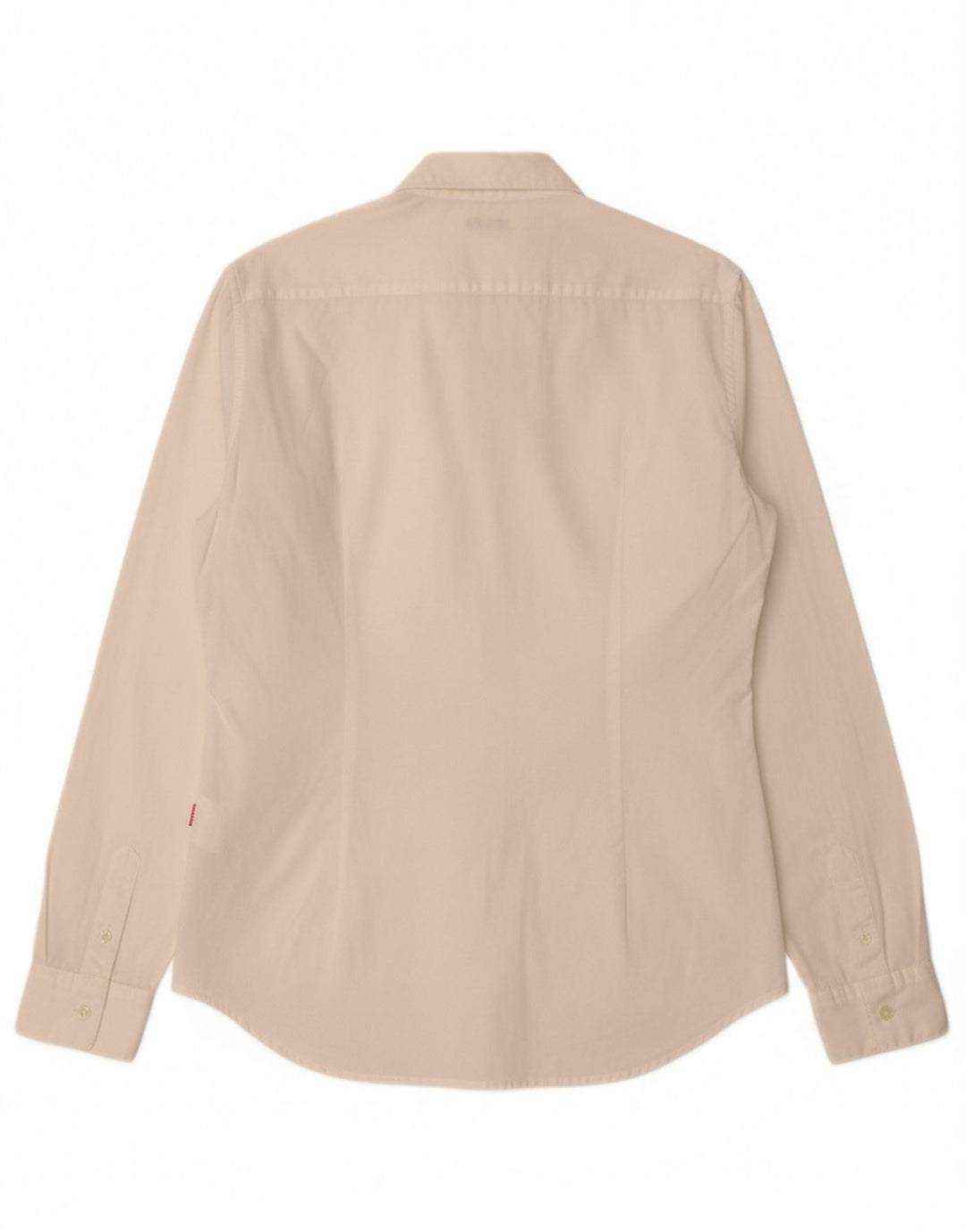 CARRERA Mens Slim Fit Military Shirt Medium Off White Cotton
