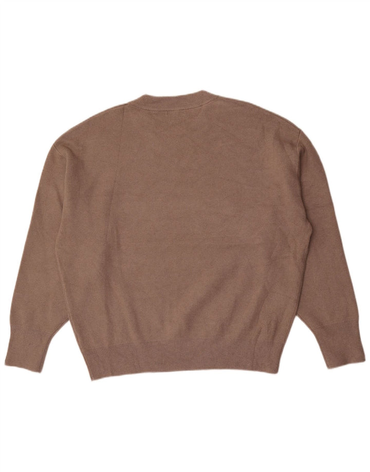 Massimo Dutti Jersey De Cuello Redondo Con Gráfico Para Hombre Gris Grande