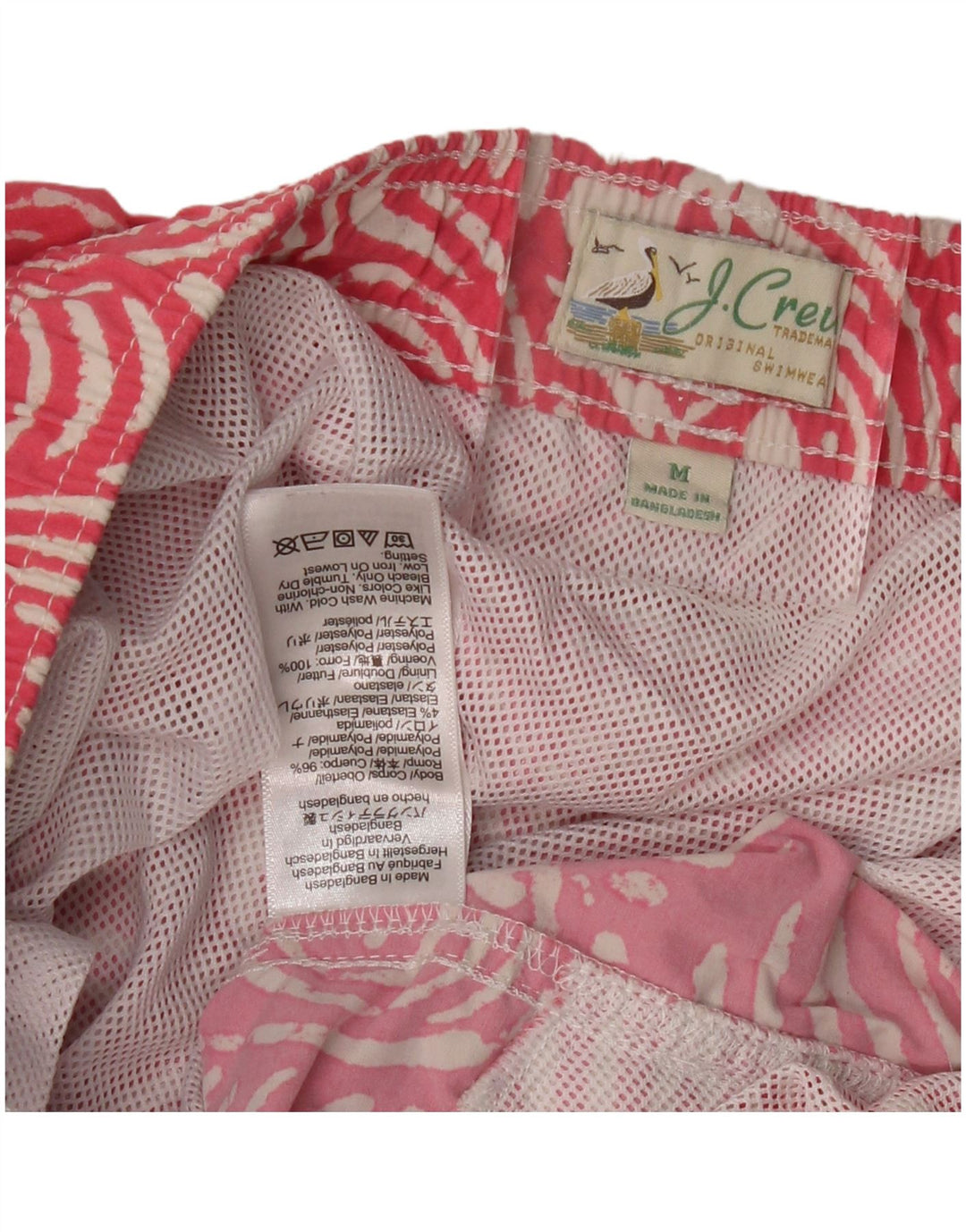 J. CREW Bañador Hombre Poliamida Paisley Rosa Medio