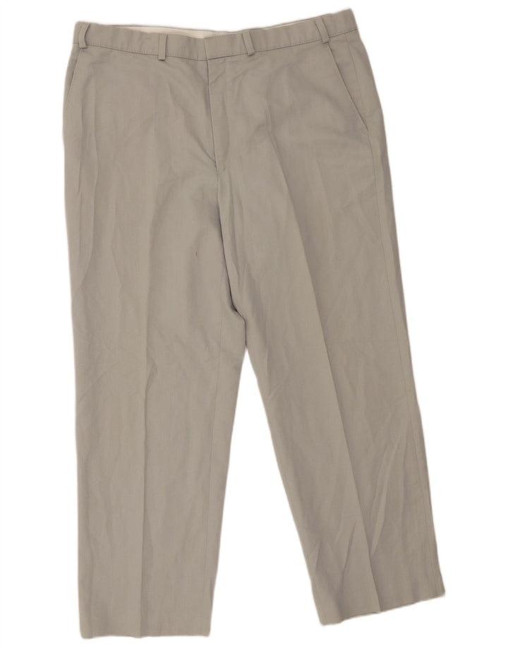 Marks & Spencer Pantalón chino recto para hombre W38 L29 Poliéster gris
