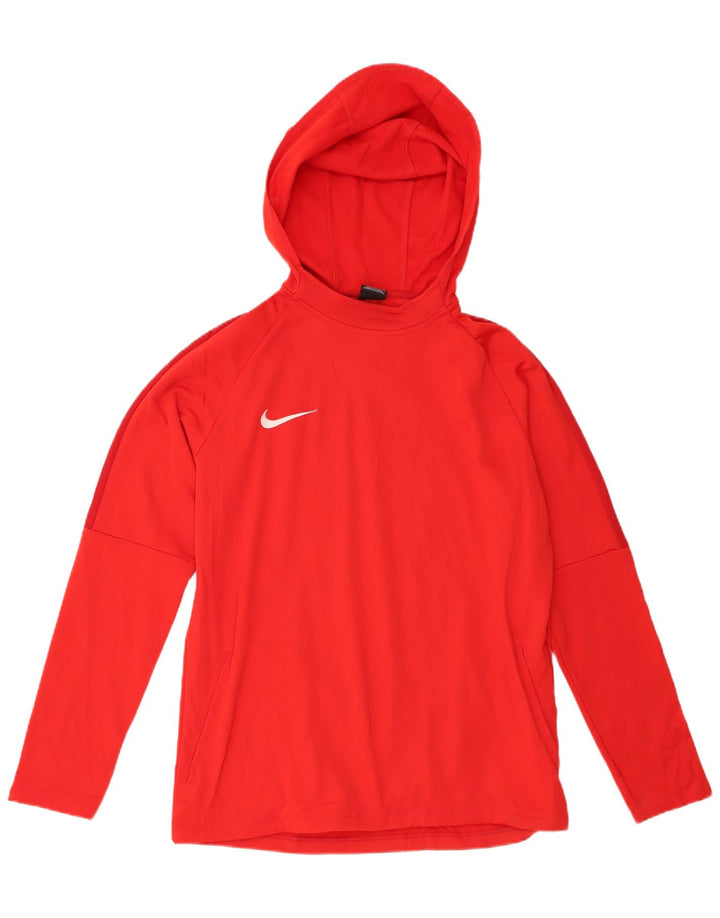 Nike - Camiseta con capucha para hombre, manga larga, poliéster rojo grande