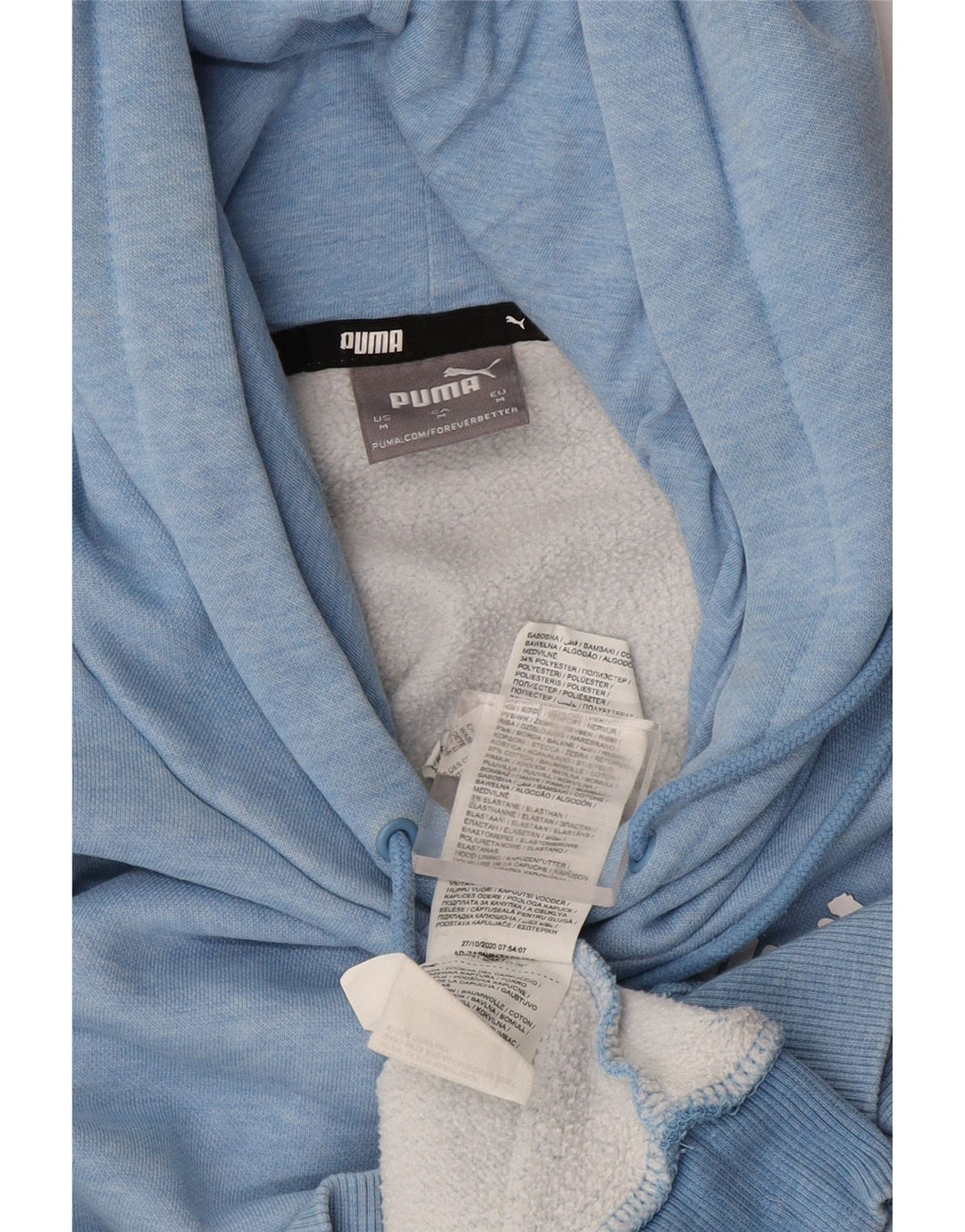 Puma Hombre Sudadera Con Capucha Jersey De Algodón Moteado Azul Medio