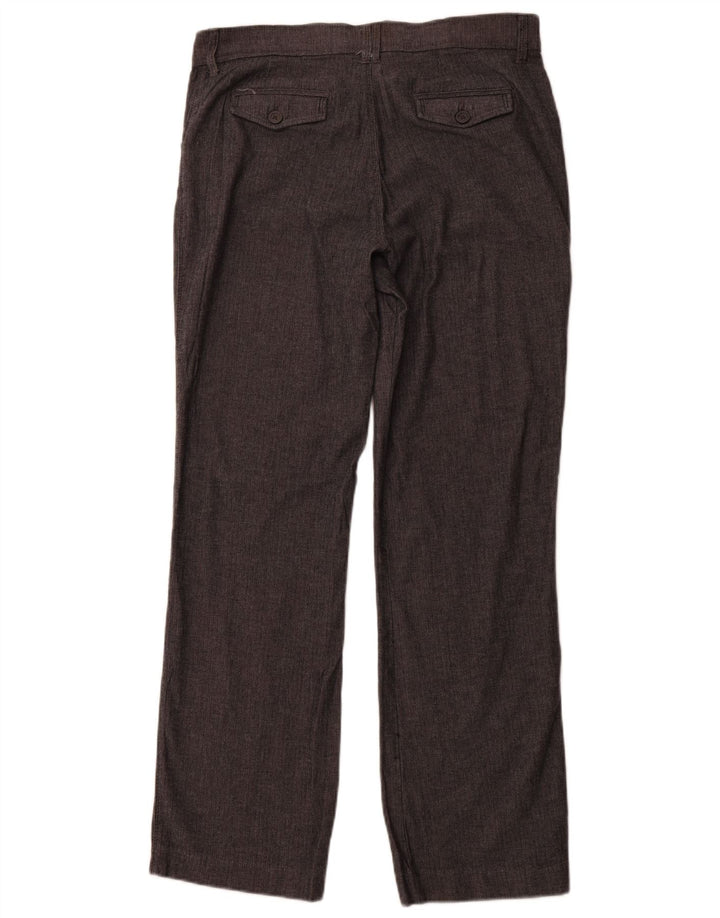 LEE Pantalones casuales rectos para mujer US 12 Large W32 L31 Gris Herringbone