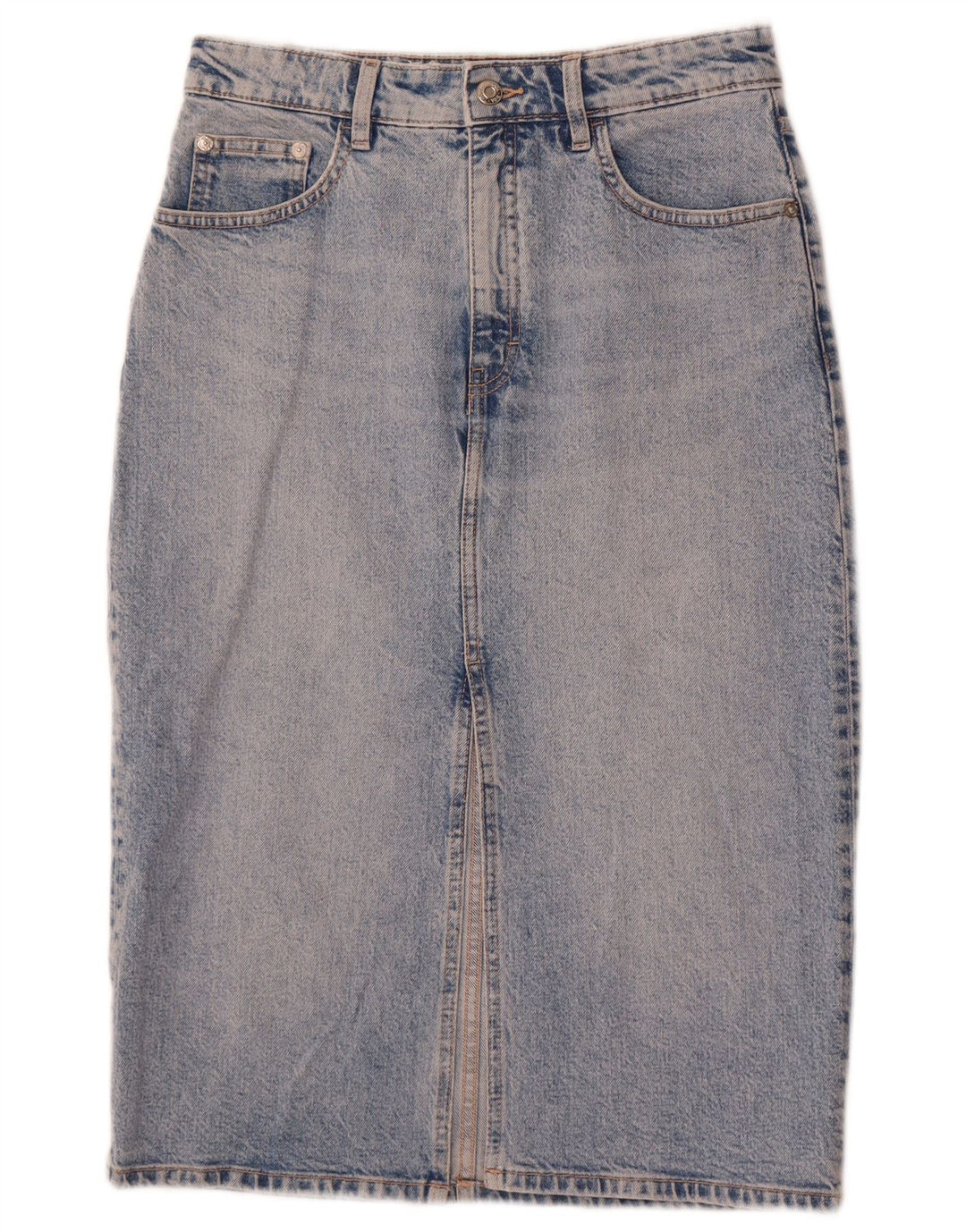 Zara Falda Vaquera Mediana W28 Azul Algodón