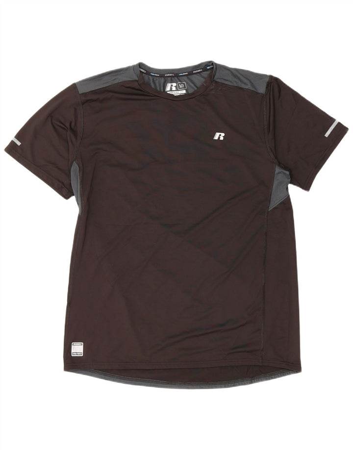 Russell Athletic Camiseta de entrenamiento para hombre Top UK 42/44 Large Negro Poliéster