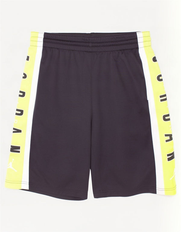 Jordan - Pantalones cortos deportivos Dri Fit para niños de 12 a 13 años, talla grande, color negro