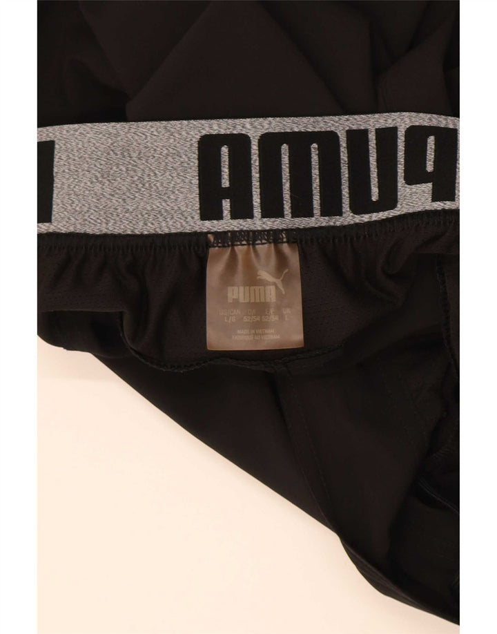 Puma Mens Graphic Sport Shorts Grande Poliéster Negro