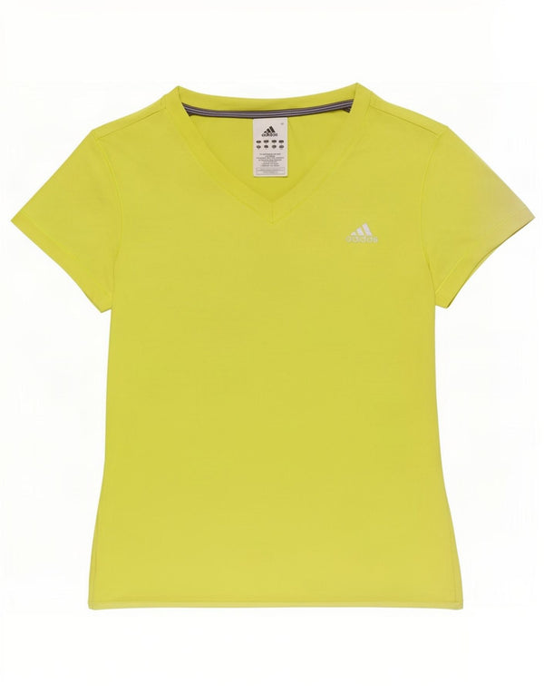 Adidas Camiseta de popelina para mujer Top UK 44 Poliamida verde medio
