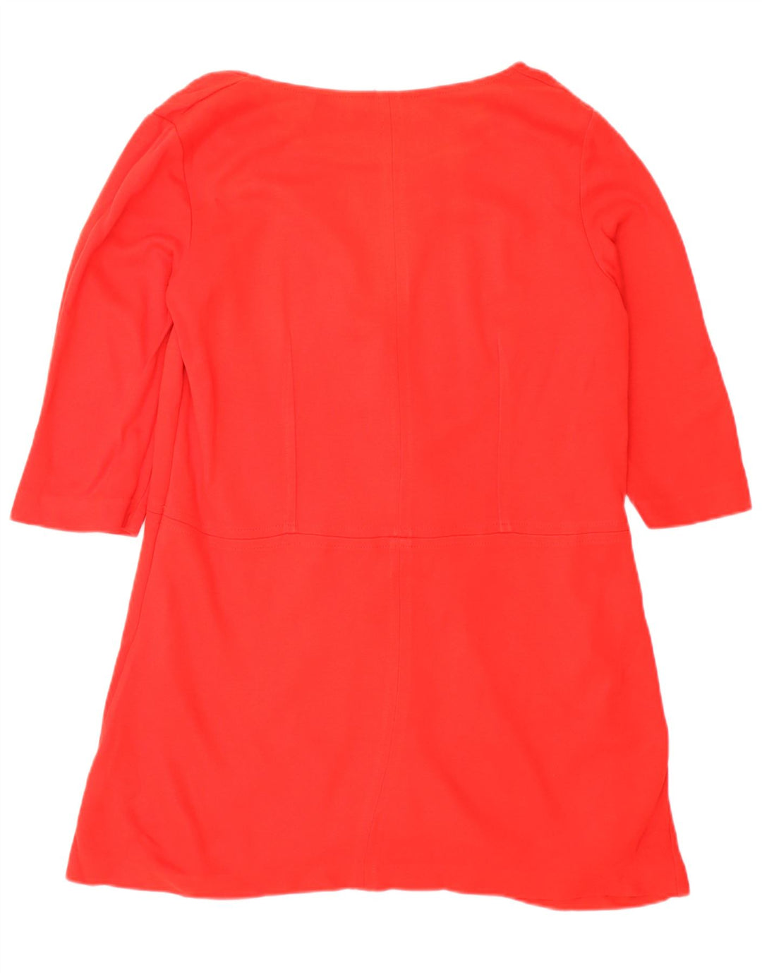 Zara Vestido Túnica Manga 3/4 Mujer UK 46 Grande Poliéster Rojo