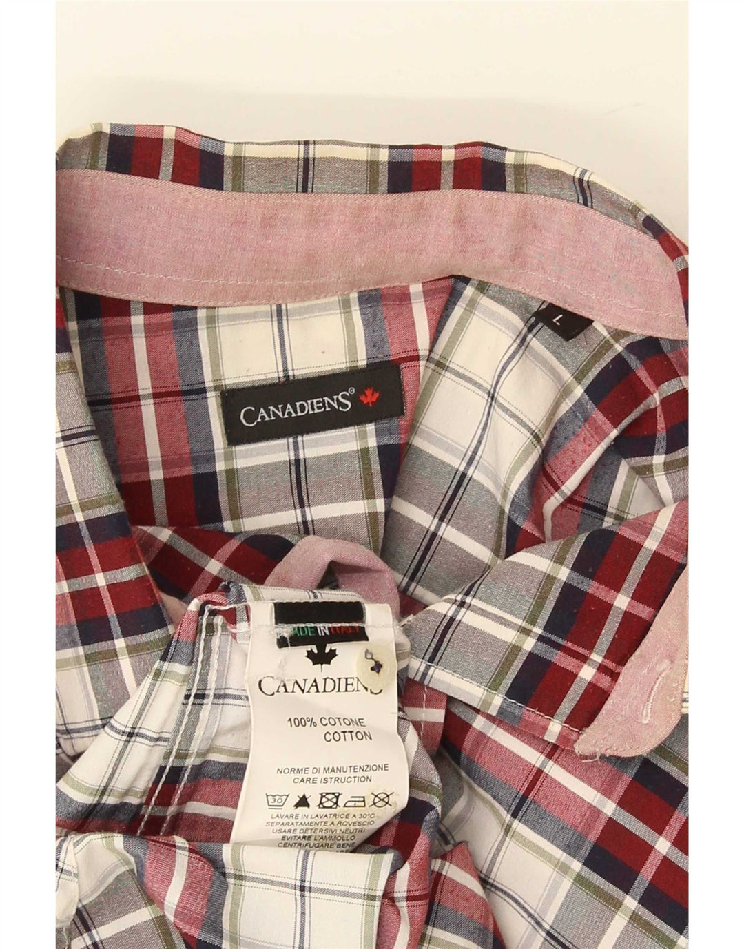 Camisa de franela Canadiens para hombre de algodón a cuadros rojos grandes